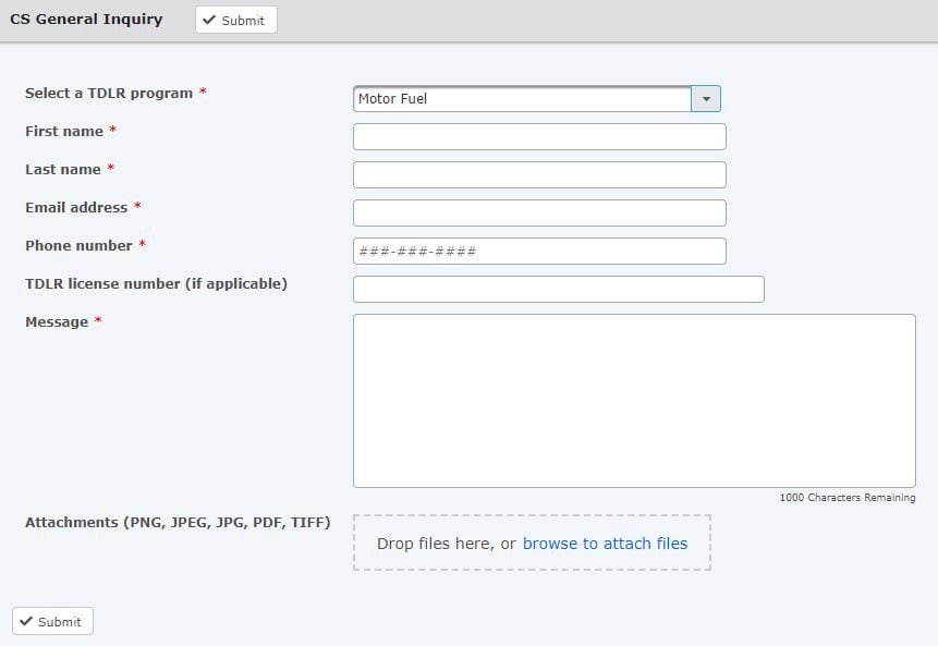 Custom Service Contact Form