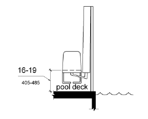 Figure 1009.2.4 Pool Lift Seat Height