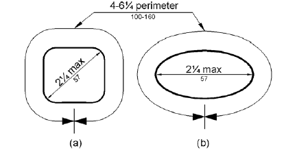 Figure 505.7.2 Handrail Non-Circular Cross Section
