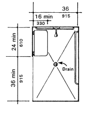 Roll-in Shower with Folding Seat