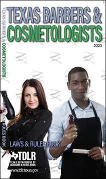 The cover to the Texas Barbers & Cosmetologists Laws & Rulebook