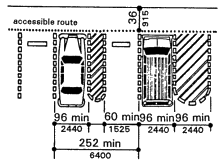 Van Accessible Space at End of Row