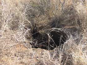 Abandoned well open hole